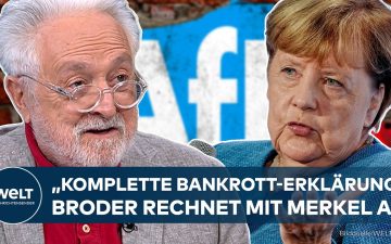 Henryk Broder im TV-Studio, Diskussion zur Brandmauer-Debatte und Merkels politische Haltung gegenüber AfD und Linkspartei