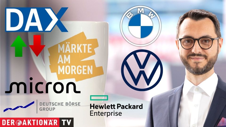 Frankfurter Börse mit DAX-Kurstafeln zum Start ins neue Quartal – DAX Quartalsstart im Oktober
