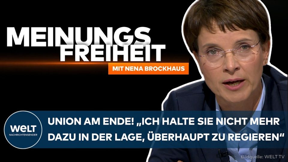 Frauke Petry spricht über CDU Regierungsunfähigkeit und Krise der Union in einer Talkrunde